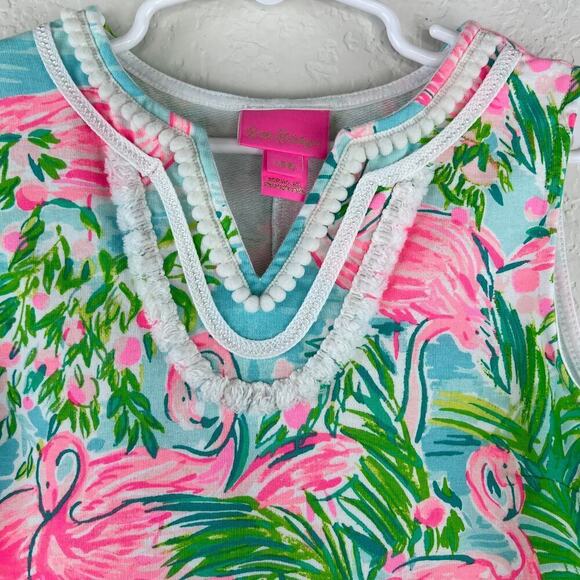Lilly Pulitzer Pink and Green Flamingo Dress - Picture 3 of 5